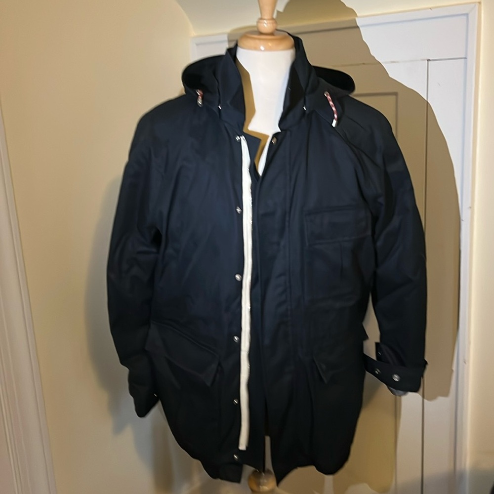 Men’s, Brooklyn Tailors Size 6 Hooded Utility Jacket with plaid removable liner
